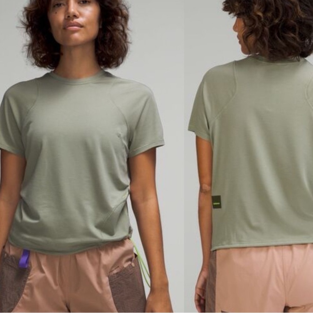 Lululemon Lightweight Cinched Hem Hiking T-Shirt Green